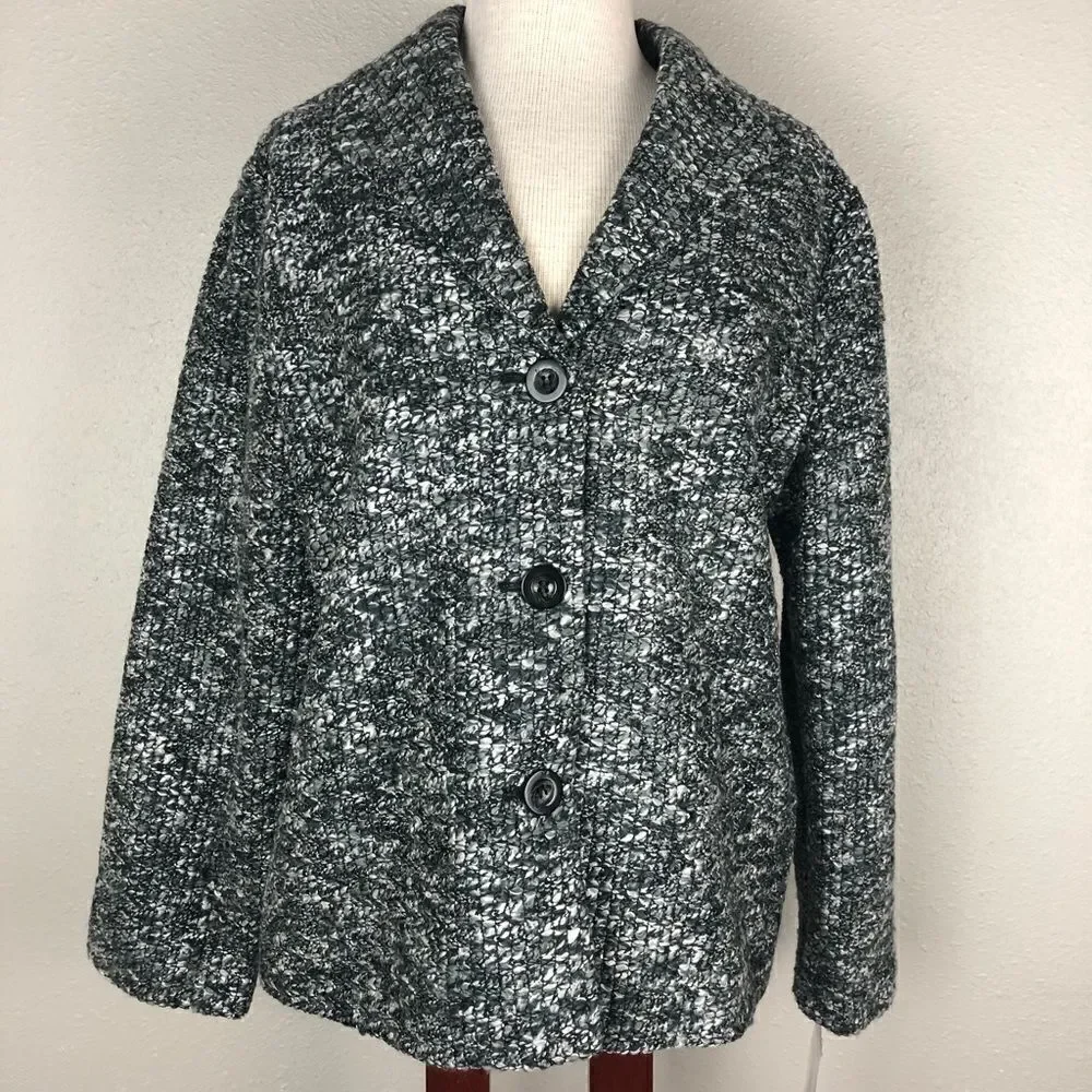 NWT Alfred Dunner Button Down Dress Jacket Size 12
